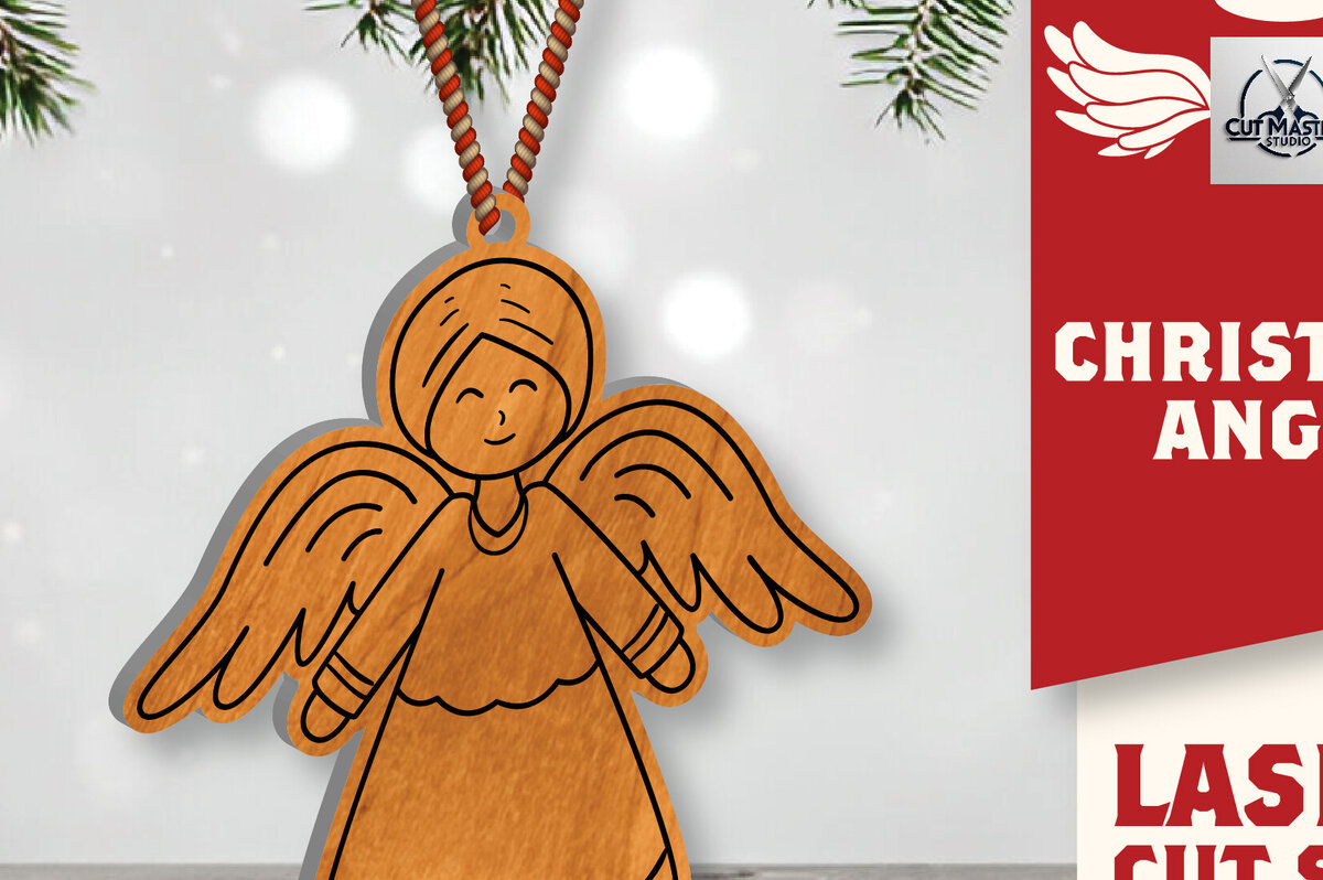 Intra απο ξύλο plywood 3mm-4mm πάχος Christmas Angel Cut  Δίασταση 15x15 cm INTRAFABR-109819918