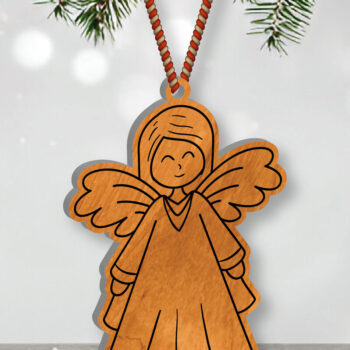 Intra απο ξύλο plywood 3mm-4mm πάχος Cut Christmas Angel Δίασταση 15x15 cm INTRAFABR-109820197 - Image 5