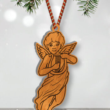 Intra απο ξύλο plywood 3mm-4mm πάχος Cut Christmas Angel Δίασταση 15x15 cm INTRAFABR-109820262 - Image 4
