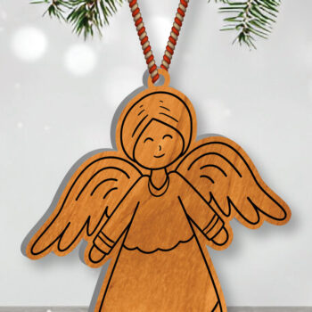 Intra απο ξύλο plywood 3mm-4mm πάχος Cut Christmas Angel Δίασταση 15x15 cm INTRAFABR-109820262 - Image 8