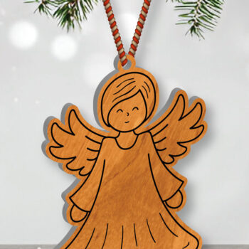 Intra απο ξύλο plywood 3mm-4mm πάχος Cut Christmas Angel Δίασταση 15x15 cm INTRAFABR-109819873 - Image 3