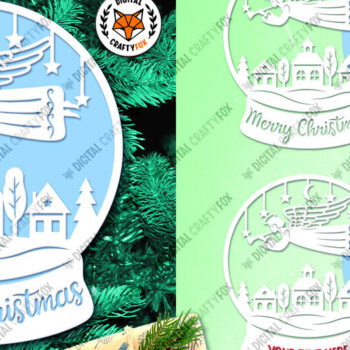 Intra απο ξύλο plywood 3mm-4mm πάχος Χριστουγεννιάτικο στολίδι Snow Globe Δίασταση 864x864 cm INTRAFABR-84072951 - Image 1