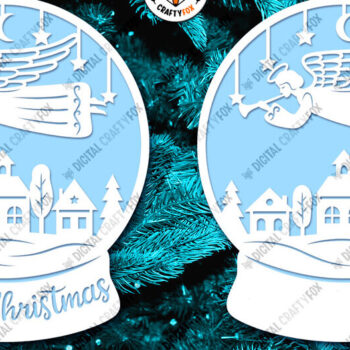 Intra απο ξύλο plywood 3mm-4mm πάχος Χριστουγεννιάτικο στολίδι Snow Globe Δίασταση 864x864 cm INTRAFABR-84072951 - Image 2