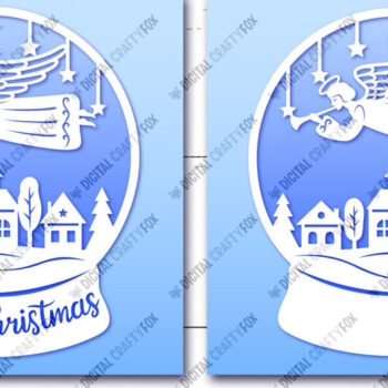 Intra απο ξύλο plywood 3mm-4mm πάχος Χριστουγεννιάτικο στολίδι Snow Globe Δίασταση 864x864 cm INTRAFABR-84072951 - Image 4