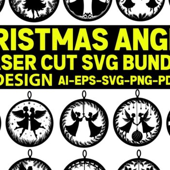 Intra απο ξύλο plywood 3mm-4mm πάχος Cut Christmas Angels Δίασταση 15x15 cm INTRAFABR-109495298 - Image 1