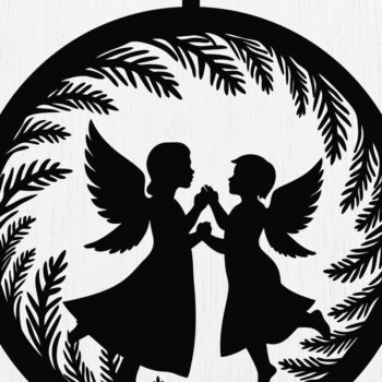 Intra απο ξύλο plywood 3mm-4mm πάχος 3 Cut Christmas Angels  Δίασταση 15x15 cm INTRAFABR-109520508 - Image 4