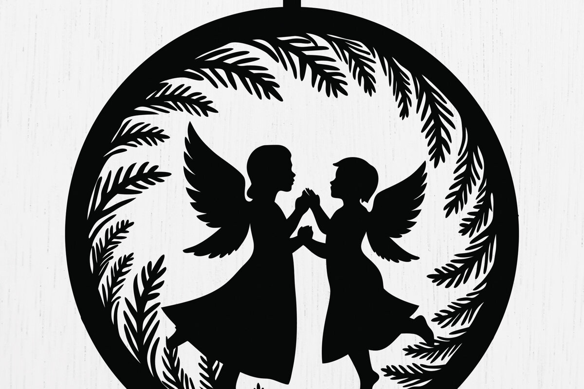 Intra απο ξύλο plywood 3mm-4mm πάχος 3 Cut Christmas Angels  Δίασταση 15x15 cm INTRAFABR-109520508 - Image 4