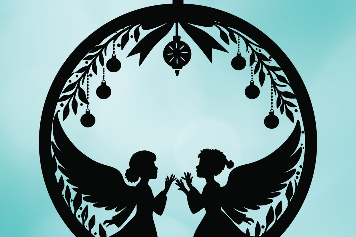 Intra απο ξύλο plywood 3mm-4mm πάχος 3 Cut Christmas Angels  Δίασταση 15x15 cm INTRAFABR-109520508 - Image 6