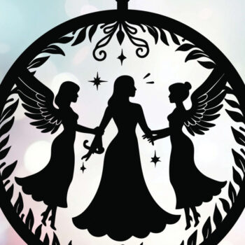 Intra απο ξύλο plywood 3mm-4mm πάχος 3 Cut Christmas Angels  Δίασταση 15x15 cm INTRAFABR-109520508 - Image 9