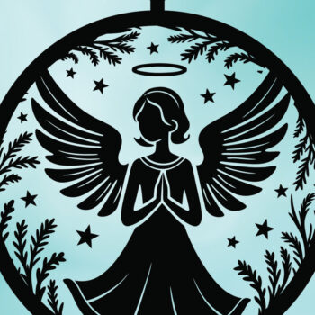 Intra απο ξύλο plywood 3mm-4mm πάχος 4 Cut Christmas Angels  Δίασταση 15x15 cm INTRAFABR-109747281 - Image 3