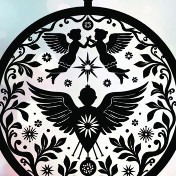 Intra απο ξύλο plywood 3mm-4mm πάχος 4 Cut Christmas Angels  Δίασταση 15x15 cm INTRAFABR-109747281 - Image 5