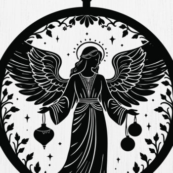 Intra απο ξύλο plywood 3mm-4mm πάχος 4 Cut Christmas Angels  Δίασταση 15x15 cm INTRAFABR-109747281 - Image 7