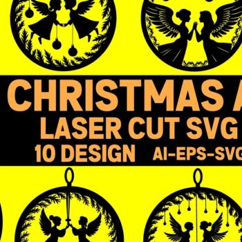 Intra απο ξύλο plywood 3mm-4mm πάχος Cut Christmas Angels Δίασταση 15x15 cm INTRAFABR-109747389 - Image 1