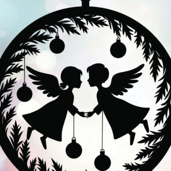 Intra απο ξύλο plywood 3mm-4mm πάχος Cut Christmas Angels Δίασταση 15x15 cm INTRAFABR-109747389 - Image 2