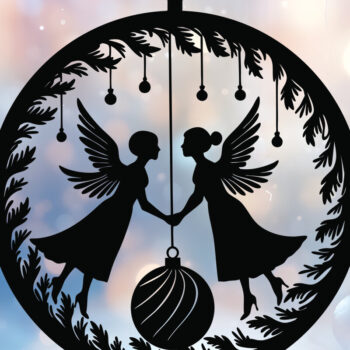 Intra απο ξύλο plywood 3mm-4mm πάχος Cut Christmas Angels Δίασταση 15x15 cm INTRAFABR-109747389 - Image 5