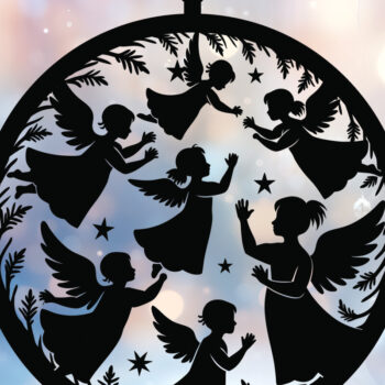 Intra απο ξύλο plywood 3mm-4mm πάχος Cut με λέιζερ Christmas Angels 6 Δίασταση 15x15 cm INTRAFABR-109747462 - Image 5