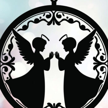 Intra απο ξύλο plywood 3mm-4mm πάχος Cut με λέιζερ Christmas Angels 6 Δίασταση 15x15 cm INTRAFABR-109747462 - Image 6