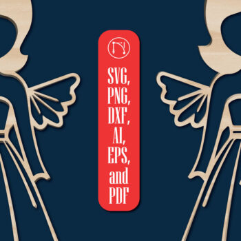 Intra απο ξύλο plywood 3mm-4mm πάχος Cut Christmas Angels Δίασταση 4x4 cm INTRAFABR-85956807 - Image 4