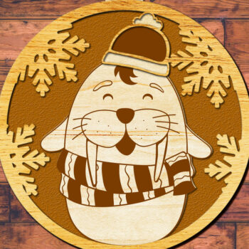 Intra απο ξύλο plywood 3mm-4mm πάχος Χριστουγεννιάτικο Ζώο Στολίδι, Miltilayer F Δίασταση 4x4 cm INTRAFABR-83728079 - Image 1