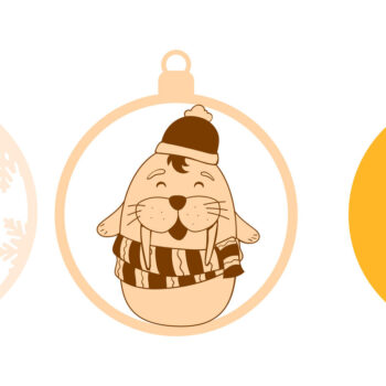 Intra απο ξύλο plywood 3mm-4mm πάχος Χριστουγεννιάτικο Ζώο Στολίδι, Miltilayer F Δίασταση 4x4 cm INTRAFABR-83728079 - Image 3