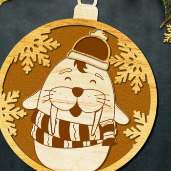 Intra απο ξύλο plywood 3mm-4mm πάχος Χριστουγεννιάτικο Ζώο Στολίδι, Miltilayer F Δίασταση 4x4 cm INTRAFABR-83728079 - Image 4