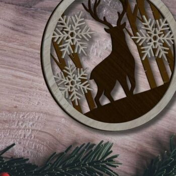 Intra απο ξύλο plywood 3mm-4mm πάχος ΧΡΙΣΤΟΥΓΕΝΝΙΑΤΙΚΟ ΣΤΟΛΙΔΙ ΖΩΩΝ, Διακόσμηση Δίασταση 4x4 cm INTRAFABR-85643454 - Image 2