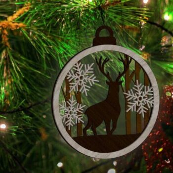 Intra απο ξύλο plywood 3mm-4mm πάχος ΧΡΙΣΤΟΥΓΕΝΝΙΑΤΙΚΟ ΣΤΟΛΙΔΙ ΖΩΩΝ, Διακόσμηση Δίασταση 4x4 cm INTRAFABR-85643454 - Image 3