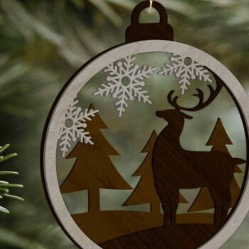 Intra απο ξύλο plywood 3mm-4mm πάχος ΧΡΙΣΤΟΥΓΕΝΝΙΑΤΙΚΟ ΣΤΟΛΙΔΙ ΖΩΩΝ, Διακόσμηση Δίασταση 4x4 cm INTRAFABR-85643454 - Image 5