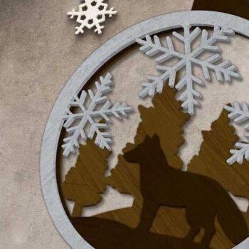 Intra απο ξύλο plywood 3mm-4mm πάχος ΧΡΙΣΤΟΥΓΕΝΝΙΑΤΙΚΟ ΣΤΟΛΙΔΙ ΖΩΩΝ, Διακόσμηση Δίασταση 4x4 cm INTRAFABR-85643454 - Image 6