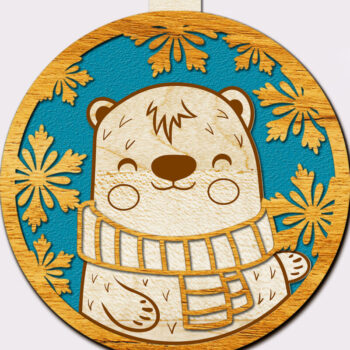 Intra απο ξύλο plywood 3mm-4mm πάχος Χριστουγεννιάτικο Ζώο Στολίδι, Χειροτεχνία Διακόσμηση Δίασταση 4x4 cm INTRAFABR-83953740 - Image 1