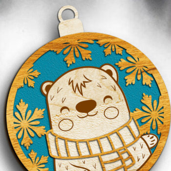 Intra απο ξύλο plywood 3mm-4mm πάχος Χριστουγεννιάτικο Ζώο Στολίδι, Χειροτεχνία Διακόσμηση Δίασταση 4x4 cm INTRAFABR-83953740 - Image 4