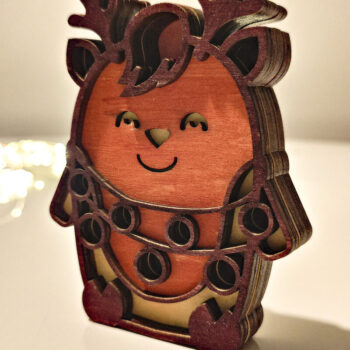 Intra απο ξύλο plywood 3mm-4mm πάχος Χριστουγεννιάτικο Ζώων, Διακοσμητικό Δίασταση 3x5 cm INTRAFABR-83907774 - Image 1