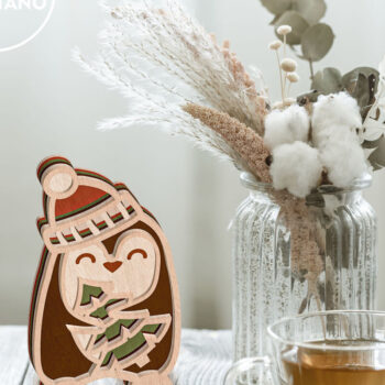 Intra απο ξύλο plywood 3mm-4mm πάχος Χριστουγεννιάτικο Ζώων, Διακοσμητικό Δίασταση 3x5 cm INTRAFABR-83907774 - Image 2