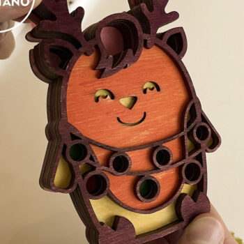 Intra απο ξύλο plywood 3mm-4mm πάχος Χριστουγεννιάτικο Ζώων, Διακοσμητικό Δίασταση 3x5 cm INTRAFABR-83907774 - Image 4