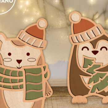 Intra απο ξύλο plywood 3mm-4mm πάχος Χριστουγεννιάτικο Ζώων, Διακοσμητικό Δίασταση 3x5 cm INTRAFABR-83907774 - Image 6