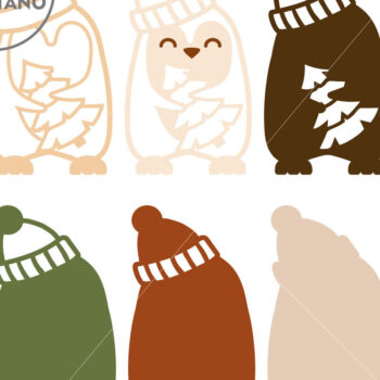 Intra απο ξύλο plywood 3mm-4mm πάχος Χριστουγεννιάτικο Ζώων, Διακοσμητικό Δίασταση 3x5 cm INTRAFABR-83907774 - Image 9