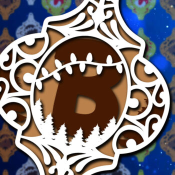 Intra απο ξύλο plywood 3mm-4mm πάχος χριστουγεννιάτικου Arabesque Monogram Δίασταση 15x15 cm INTRAFABR-85757414 - Image 5