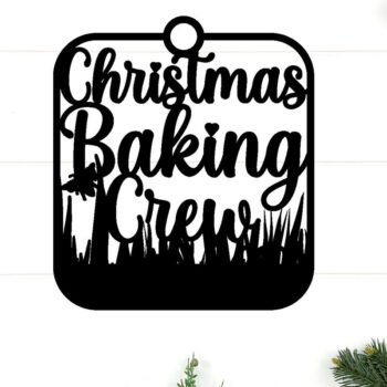 Intra απο ξύλο plywood 3mm-4mm πάχος CHRISTMAS BAKING CREW Στολίδι Μεταλλικό Wal Δίασταση 8x8 cm INTRAFABR-86052048 - Image 1
