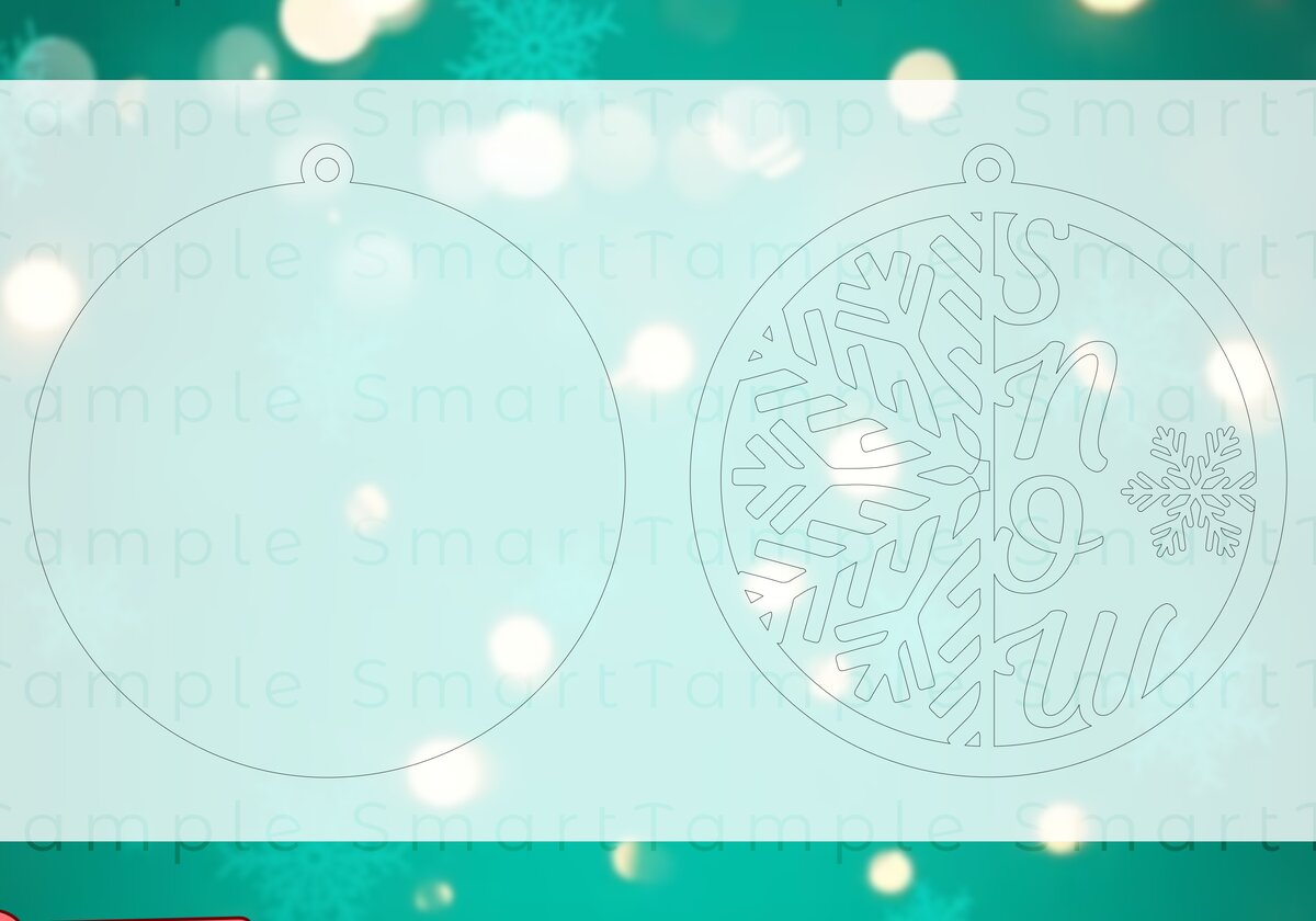 Intra απο ξύλο plywood 3mm-4mm πάχος Χριστουγεννιάτικη μπάλα με λέιζερ, Χριστουγεννιάτικο ελάφι Δίασταση 8x8 cm INTRAFABR-83709967