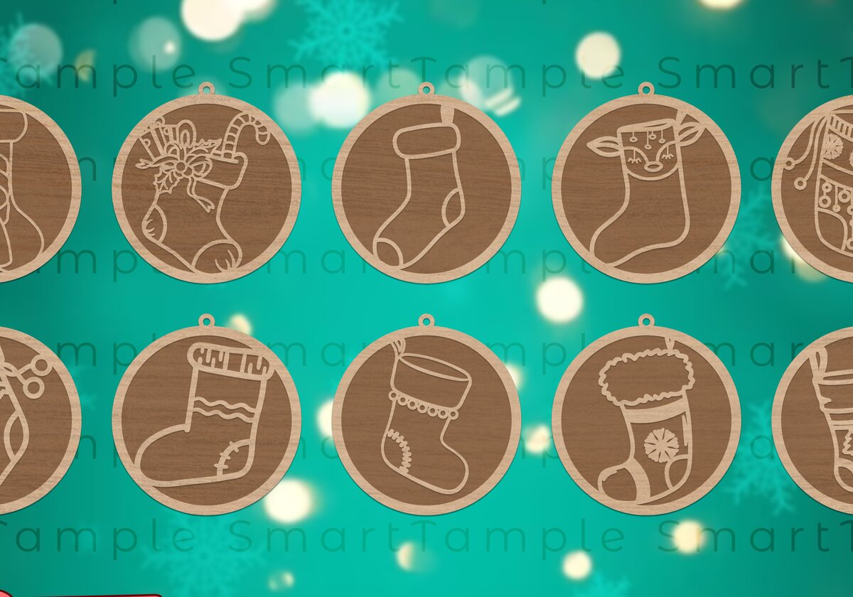 Intra απο ξύλο plywood 3mm-4mm πάχος Χριστουγεννιάτικη Μπάλα , Χριστουγεννιάτικο Δίασταση 8x8 cm INTRAFABR-84289585