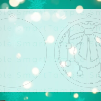 Intra απο ξύλο plywood 3mm-4mm πάχος Christmas Ball Cut , Christmas Δίασταση 8x8 cm INTRAFABR-83947586 - Image 1