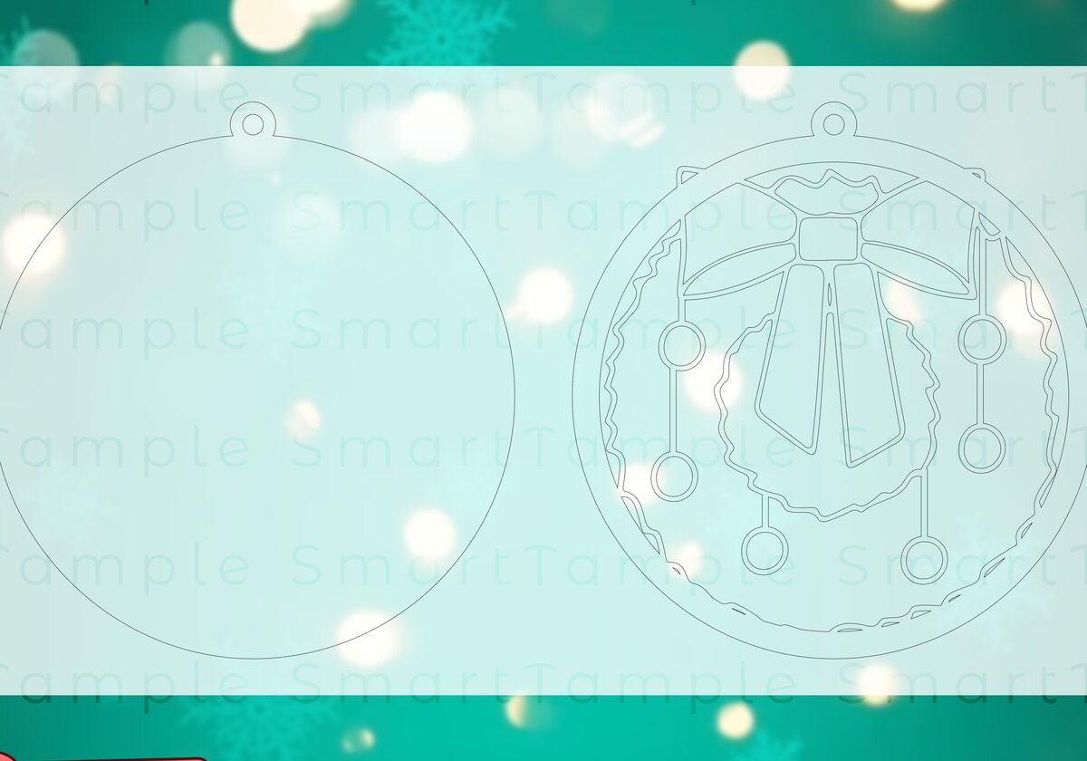 Intra απο ξύλο plywood 3mm-4mm πάχος Christmas Ball Cut , Christmas Δίασταση 8x8 cm INTRAFABR-83947586