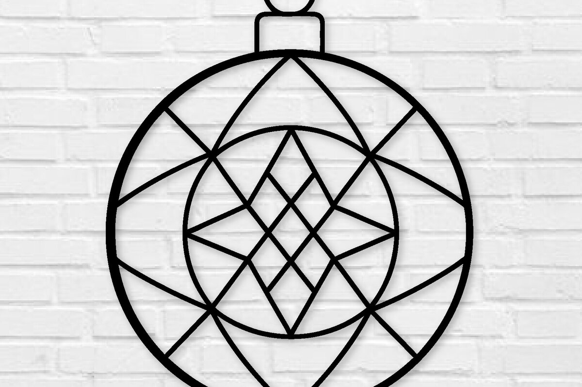 Intra απο ξύλο plywood 3mm-4mm πάχος κοπής με λέιζερ Χριστουγεννιάτικη μπάλα , Δίασταση 40x40 cm INTRAFABR-100562031