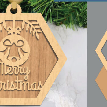 Intra απο ξύλο plywood 3mm-4mm πάχος Στολίδι με λέιζερ χριστουγεννιάτικη μπάλα 2 Δίασταση 8x8 cm INTRAFABR-105773937 - Image 1