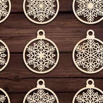 Intra απο ξύλο plywood 3mm-4mm πάχος Cut  Christmas Ball 02 Δίασταση 8x8 cm INTRAFABR-79323952 - Image 2