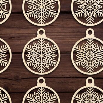 Intra απο ξύλο plywood 3mm-4mm πάχος Cut  Christmas Ball 08 Δίασταση 8x8 cm INTRAFABR-79428490 - Image 1