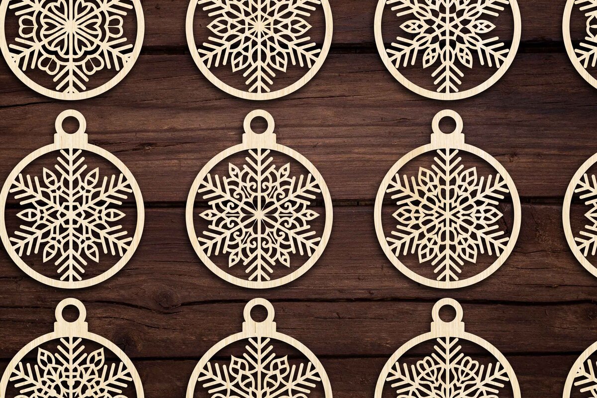 Intra απο ξύλο plywood 3mm-4mm πάχος Cut  Christmas Ball 08 Δίασταση 8x8 cm INTRAFABR-79428490