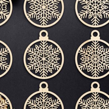 Intra απο ξύλο plywood 3mm-4mm πάχος Cut  Christmas Ball 08 Δίασταση 8x8 cm INTRAFABR-79428490 - Image 3