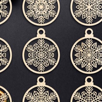 Intra απο ξύλο plywood 3mm-4mm πάχος Cut  Christmas Ball 15 Δίασταση 8x8 cm INTRAFABR-79430638 - Image 1