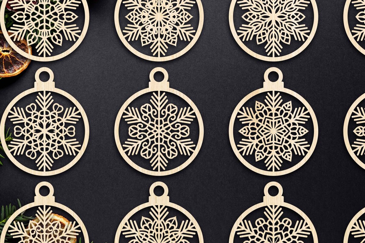 Intra απο ξύλο plywood 3mm-4mm πάχος Cut  Christmas Ball 15 Δίασταση 8x8 cm INTRAFABR-79430638